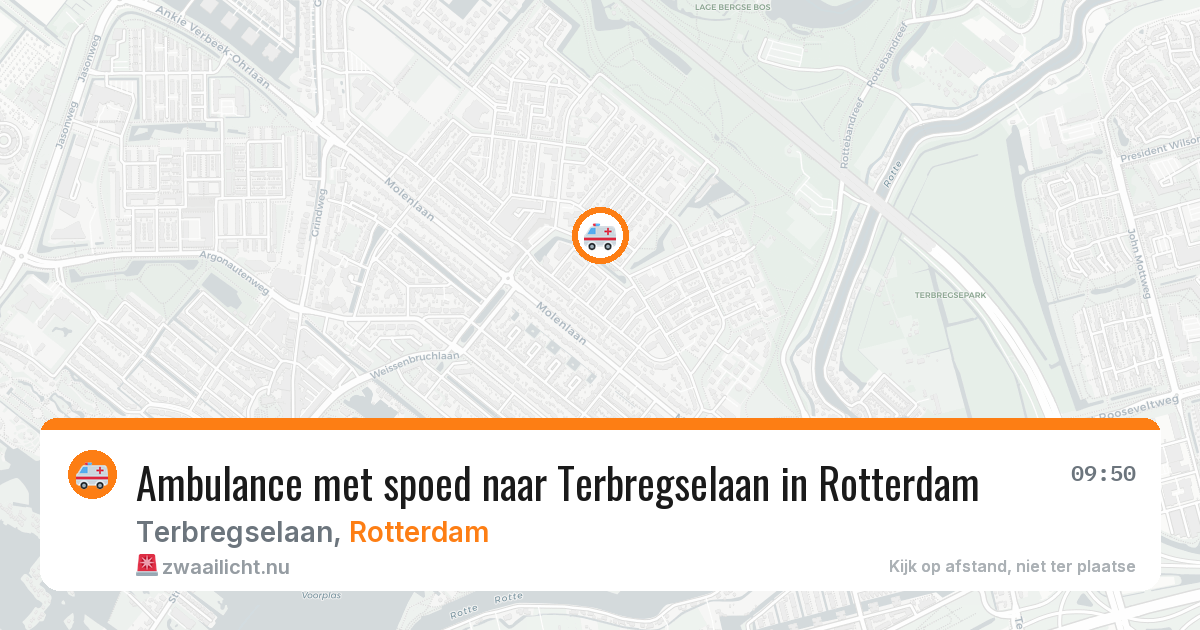 Ambulance met spoed naar Terbregselaan in Rotterdam — 19 jul 2026