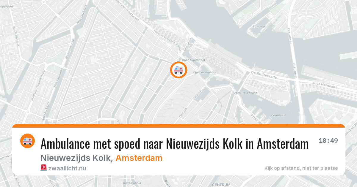 Ambulance met spoed naar Nieuwezijds Kolk in Amsterdam — 14 mrt 2026