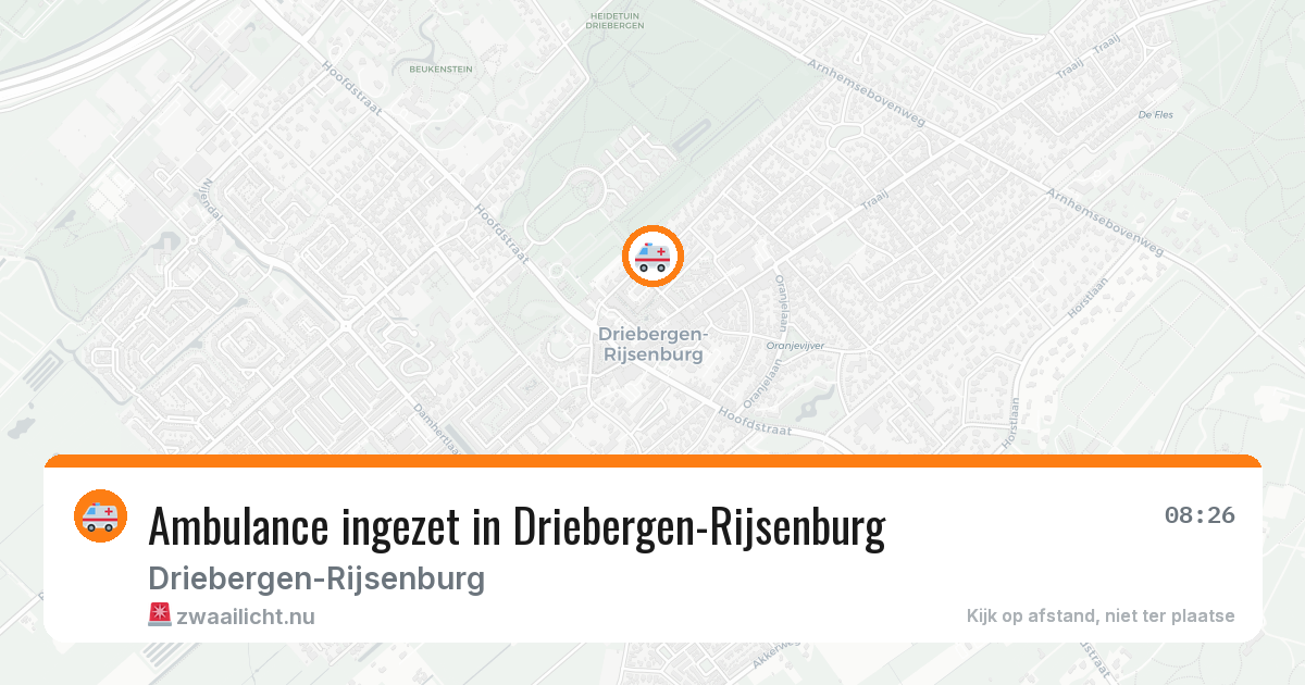 Ambulance ingezet in Driebergen-Rijsenburg — 18 jul 2026