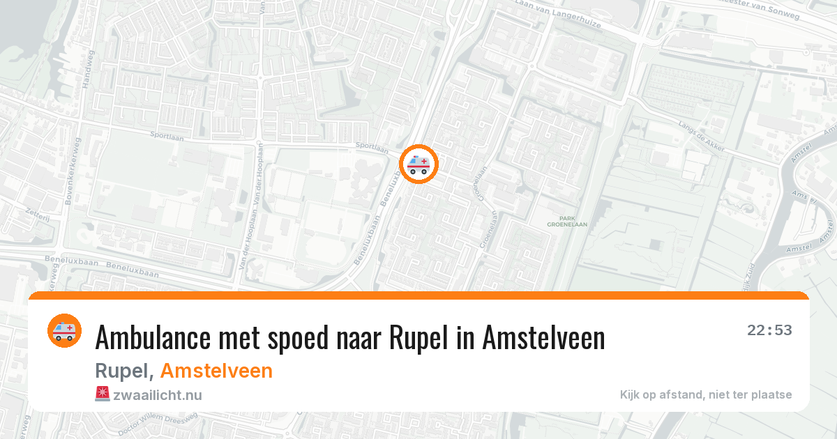 Ambulance met spoed naar Rupel in Amstelveen — 15 jul 2026