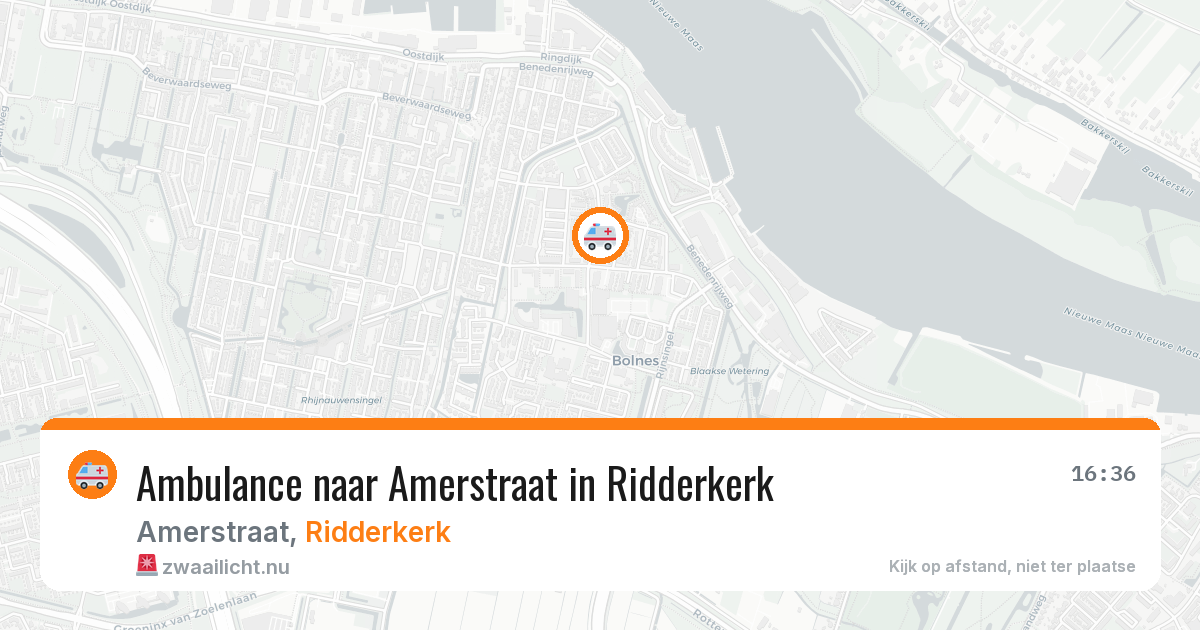 Ambulance naar Amerstraat in Ridderkerk — 13 jul 2026