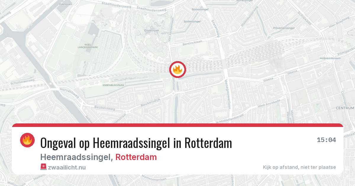 Ongeval op Heemraadssingel in Rotterdam — 28 mei 2026