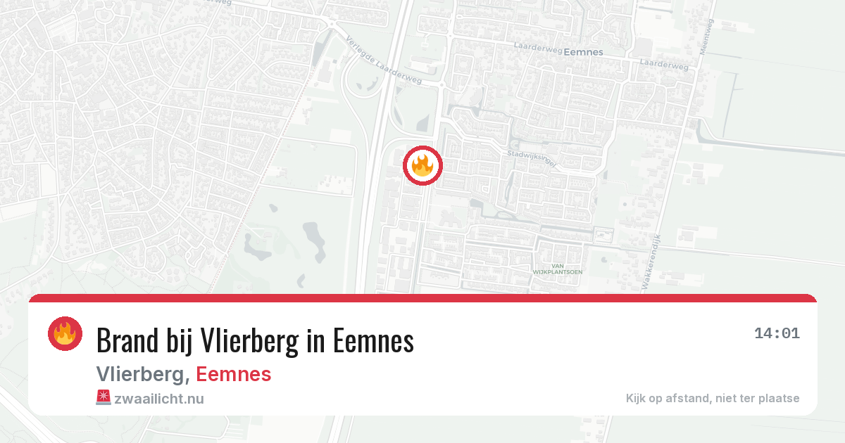 Brand bij Vlierberg in Eemnes — 19 mrt 2026