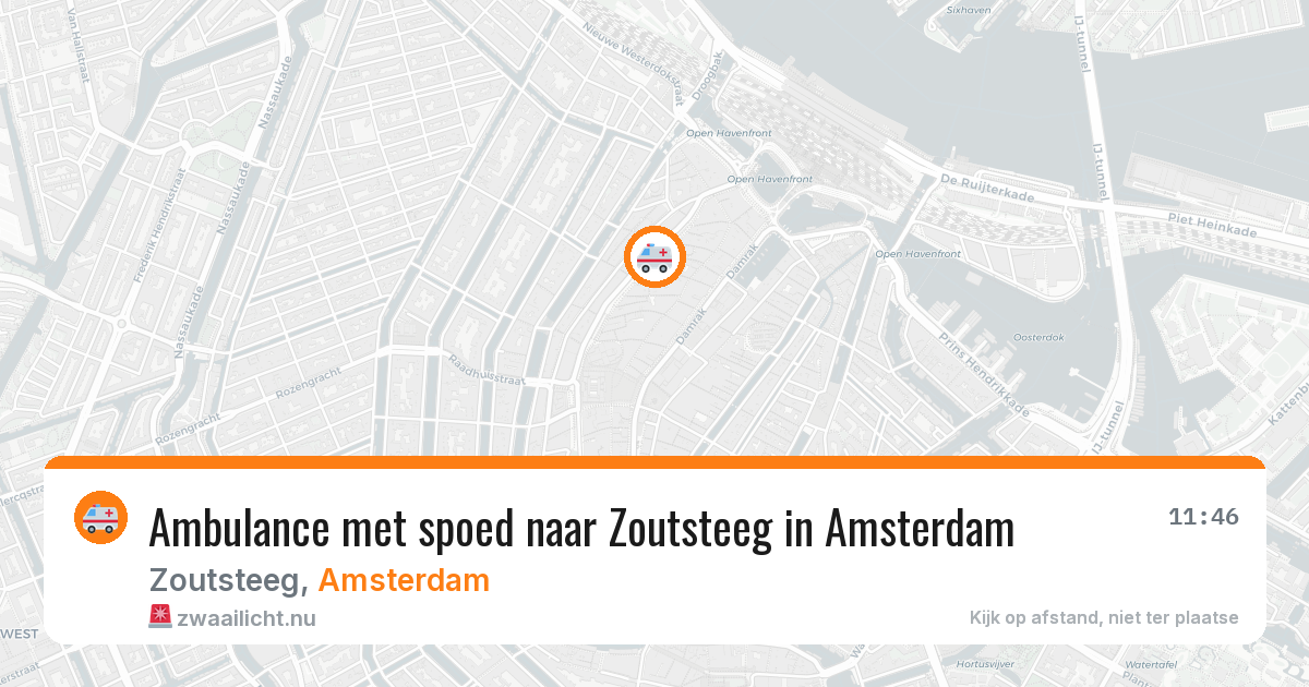 Ambulance met spoed naar Zoutsteeg in Amsterdam — 21 mrt 2026