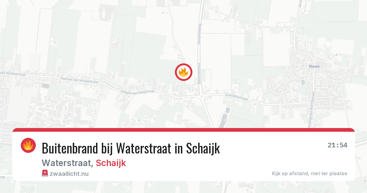 Buitenbrand bij Waterstraat in Schaijk — 2 mrt 2026