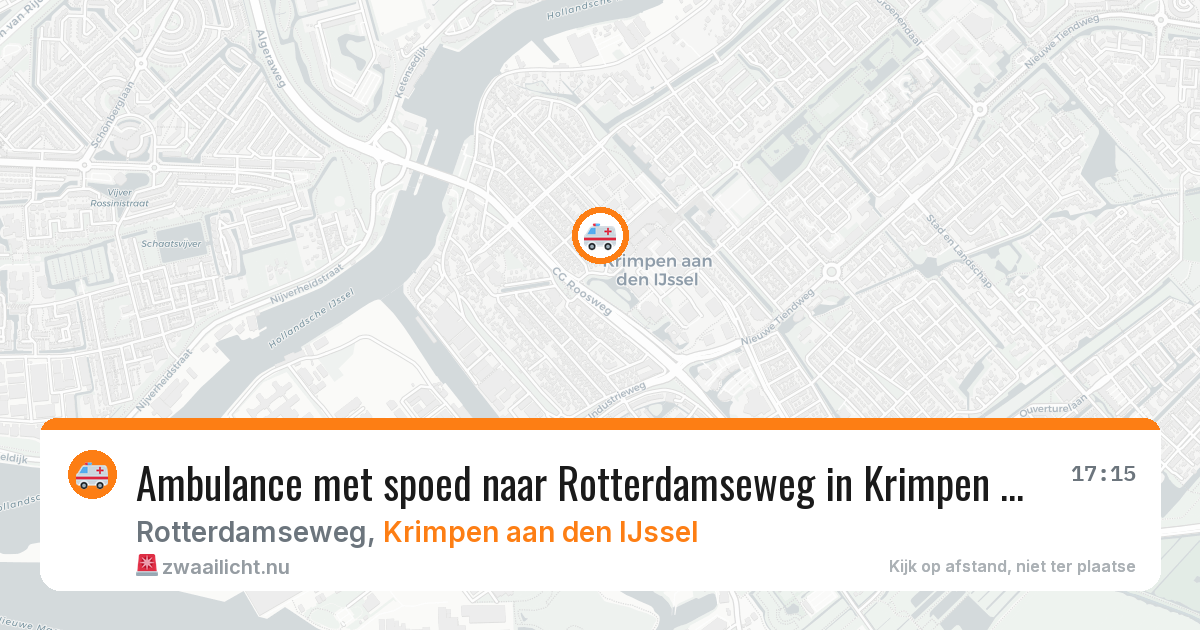Ambulance met spoed naar Rotterdamseweg in Krimpen aan den IJssel — 23 mrt 2026