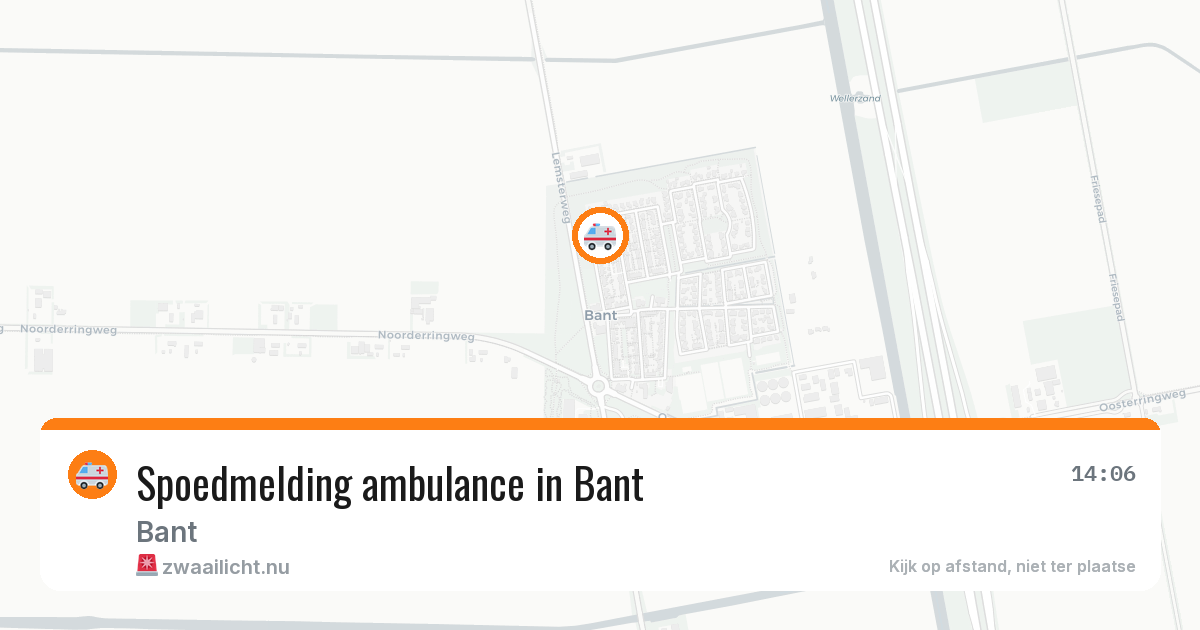 Spoedmelding ambulance in Bant — 10 jul 2026