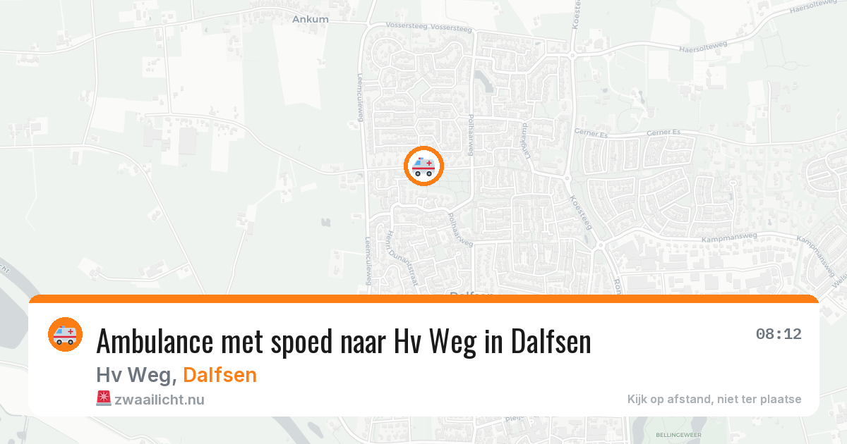 Ambulance met spoed naar Hv Weg in Dalfsen — 12 mei 2026