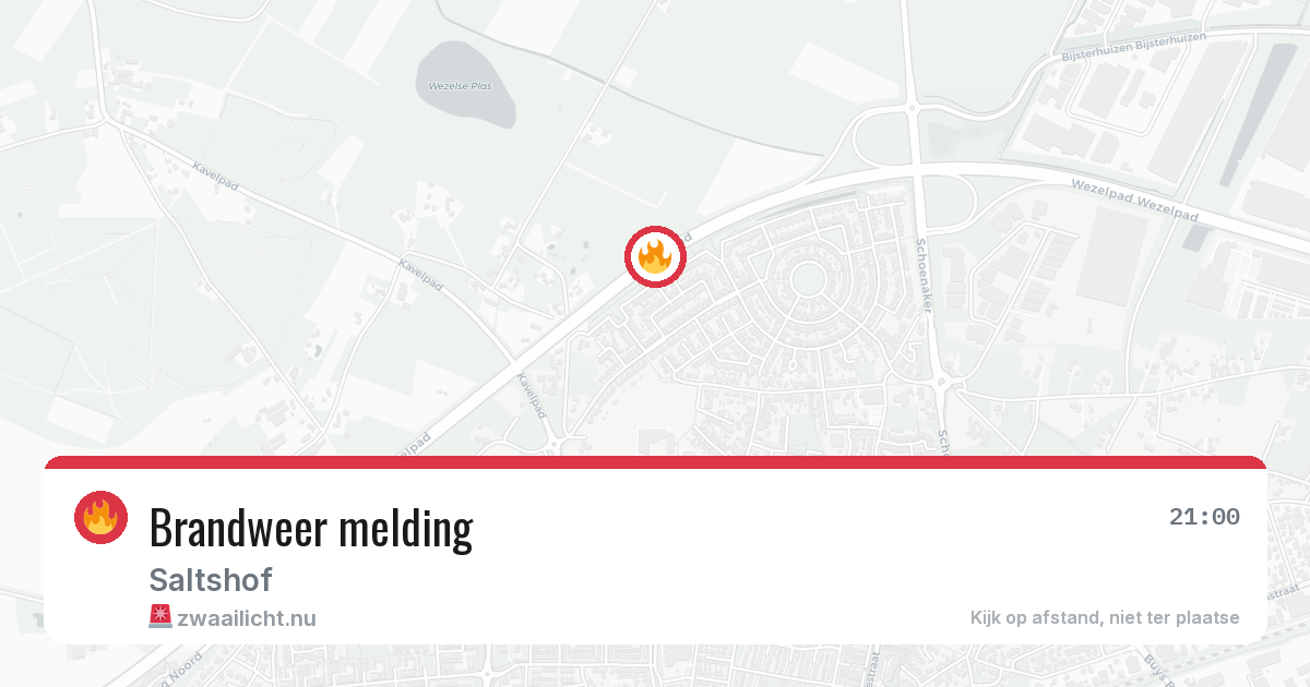 Brandweer melding — 4 mei 2026