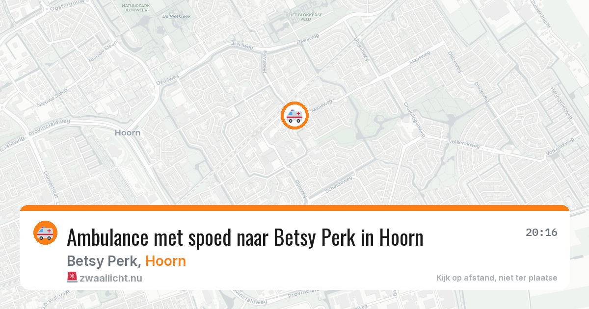 Ambulance met spoed naar Betsy Perk in Hoorn — 19 jan 2026
