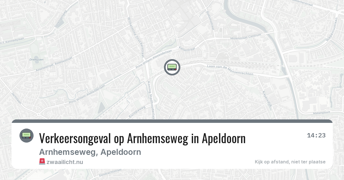 Verkeersongeval op Arnhemseweg in Apeldoorn — 17 jul 2026