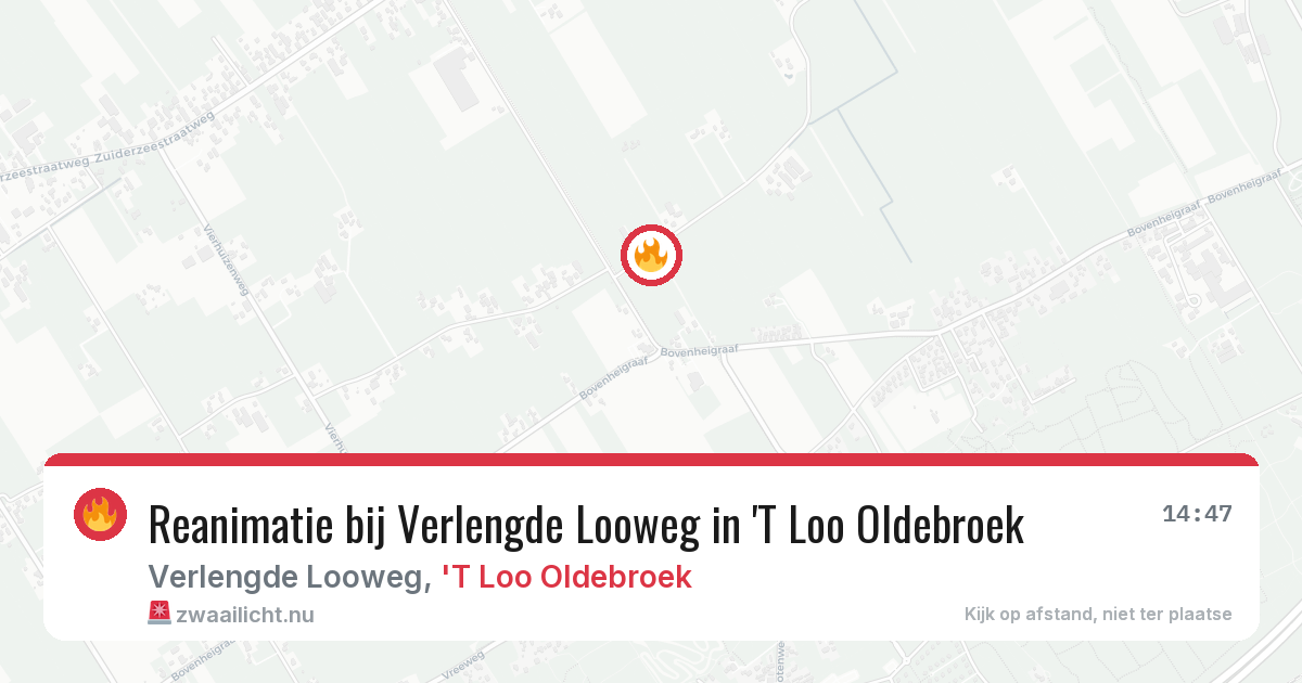 Reanimatie bij Verlengde Looweg in 'T Loo Oldebroek — 3 mei 2026