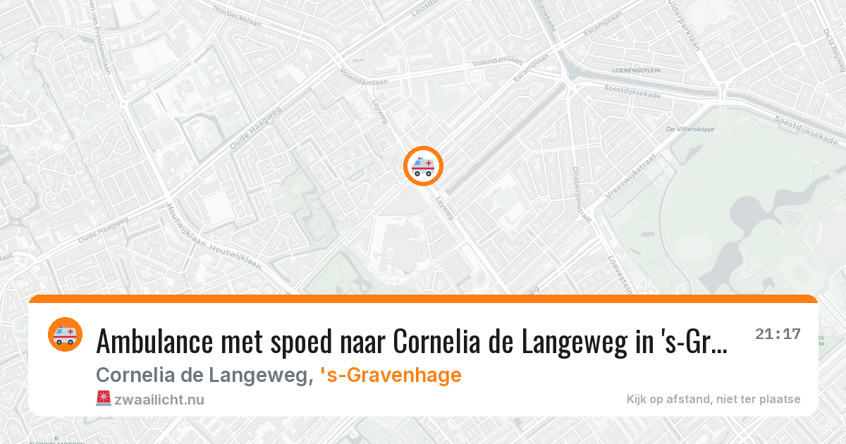 Ambulance met spoed naar Cornelia de Langeweg in 's-Gravenhage — 26 jul 2026