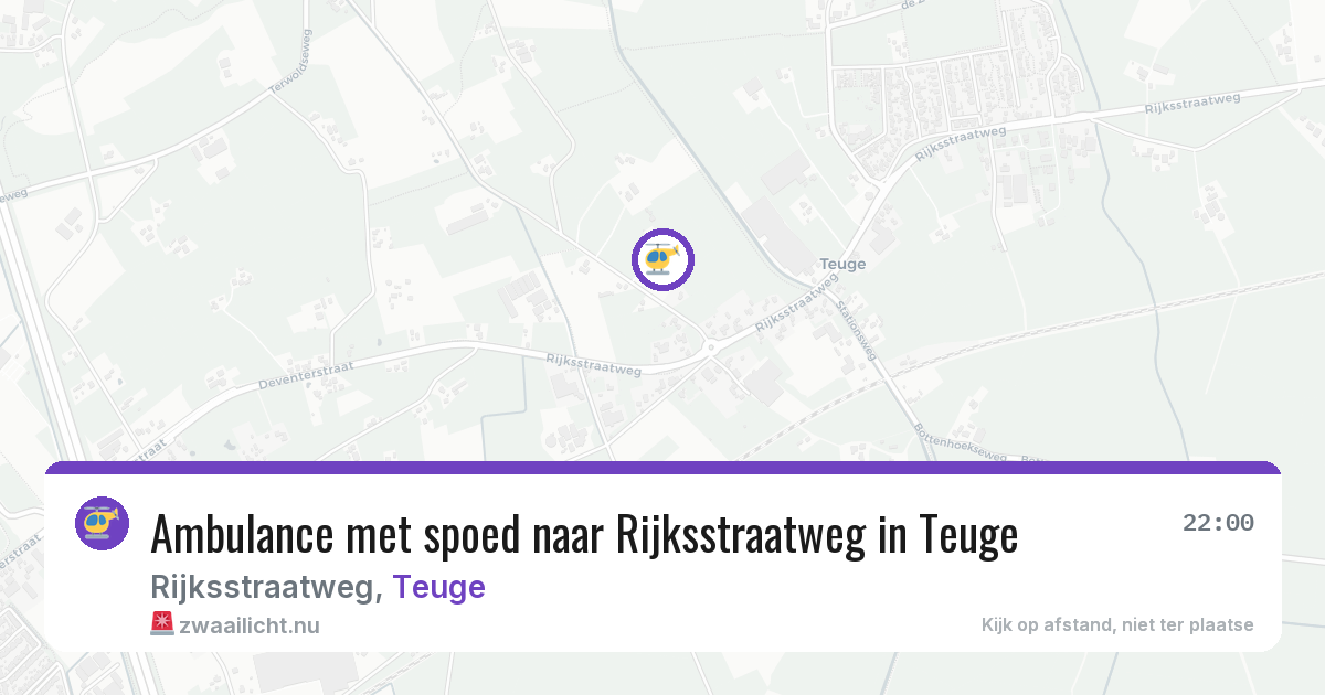 Ambulance met spoed naar Rijksstraatweg in Teuge — 12 jul 2026