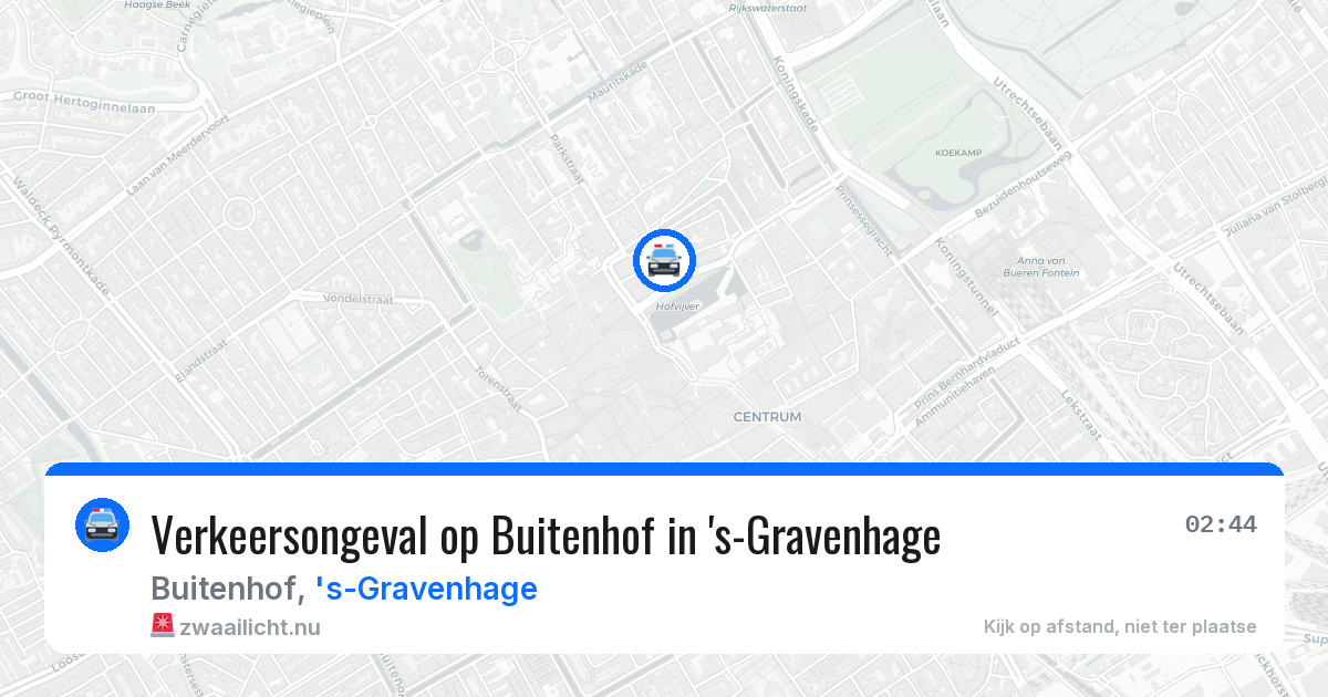 Verkeersongeval op Buitenhof in 's-Gravenhage — 4 mei 2026