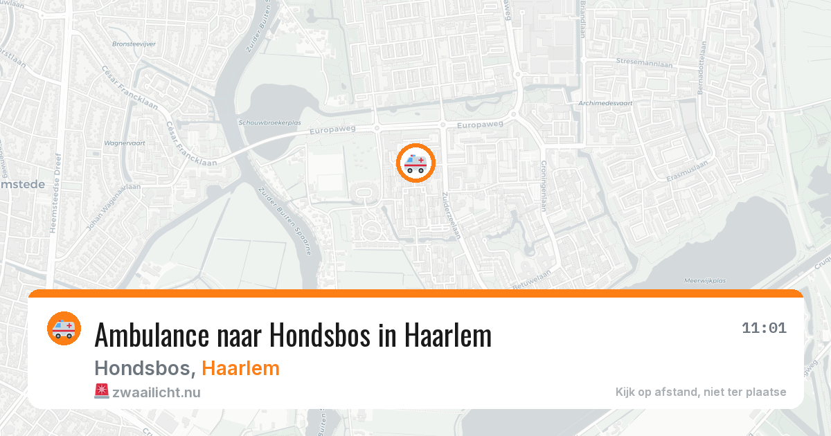 Ambulance naar Hondsbos in Haarlem — 18 feb 2026