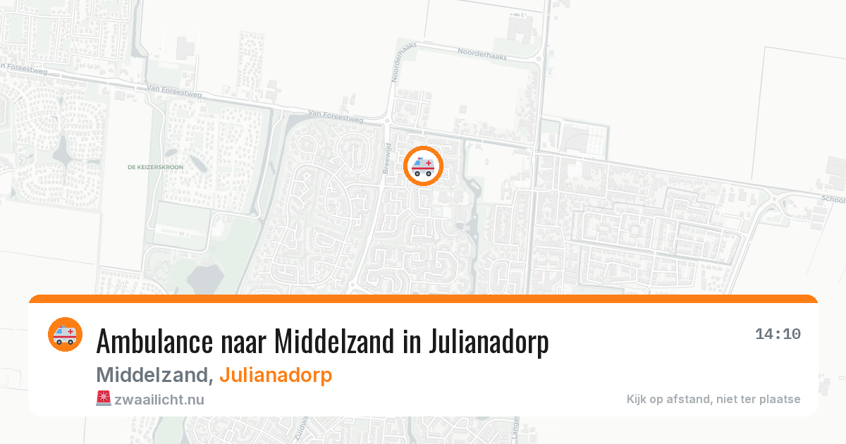Ambulance naar Middelzand in Julianadorp — 9 jul 2026