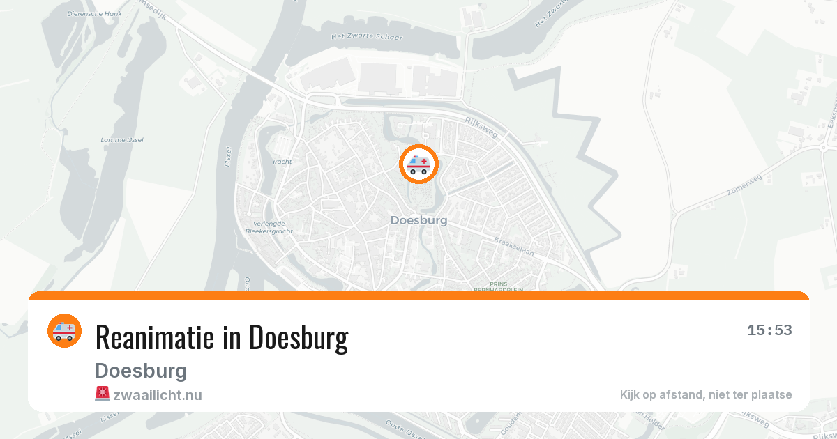 Reanimatie in Doesburg — 16 jul 2026
