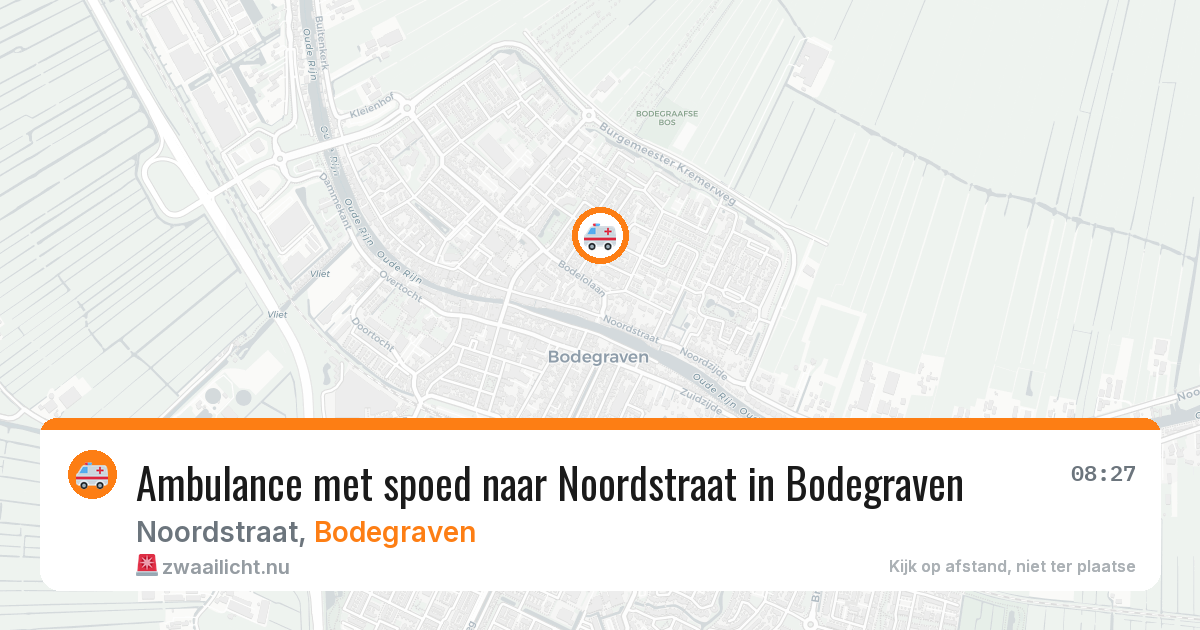 Ambulance met spoed naar Noordstraat in Bodegraven — 18 jan 2026