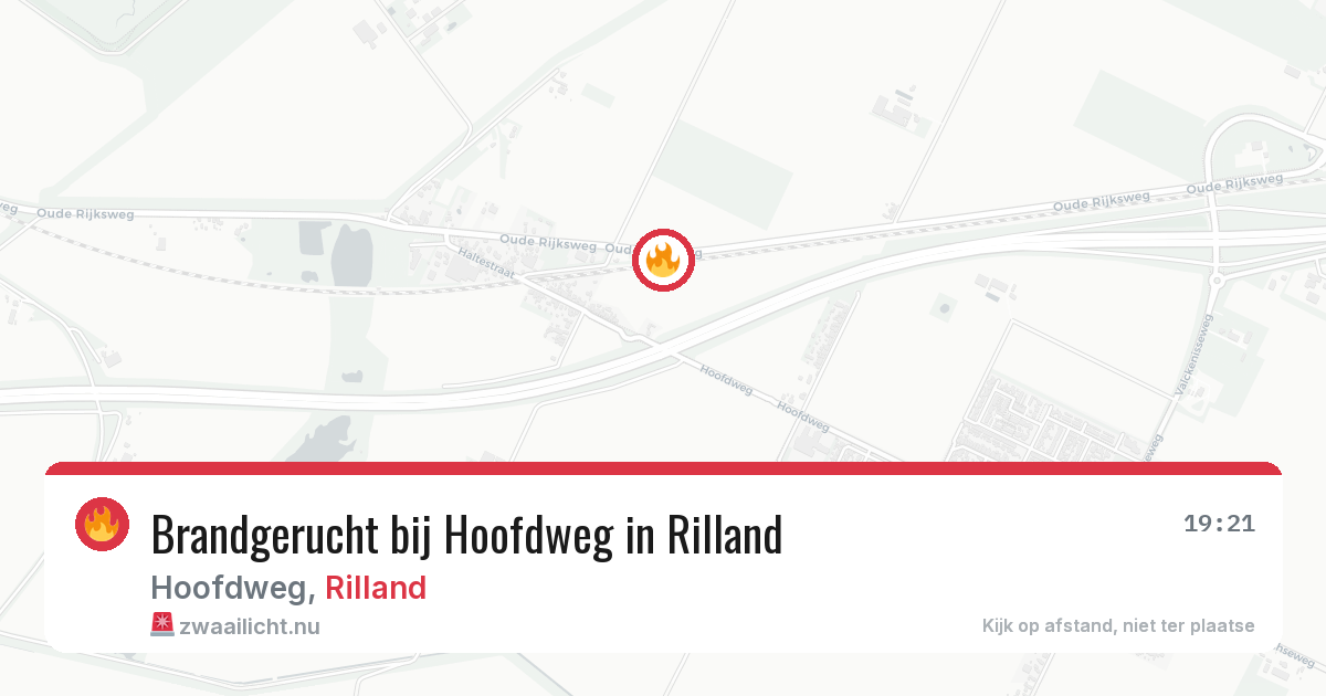 Brandgerucht bij Hoofdweg in Rilland — 18 jul 2026