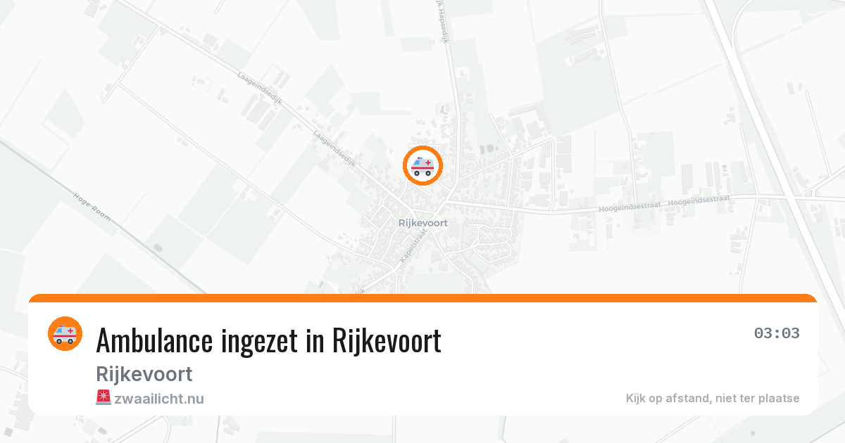 Ambulance ingezet in Rijkevoort — 25 mei 2026