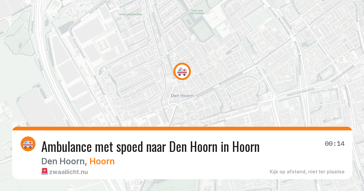 Ambulance met spoed naar Den Hoorn in Hoorn — 6 jun 2026