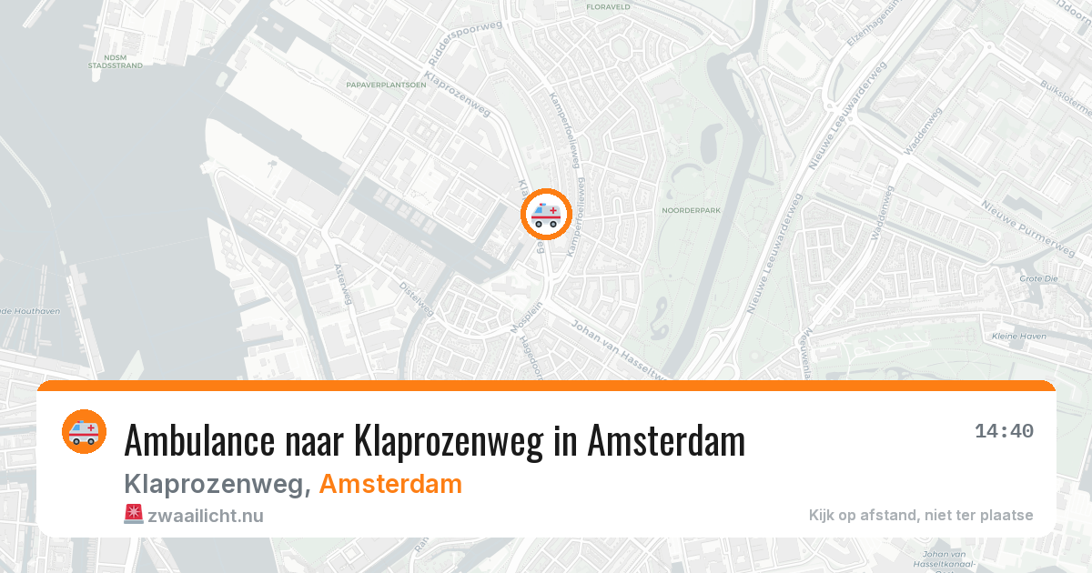 Ambulance naar Klaprozenweg in Amsterdam — 4 jun 2026