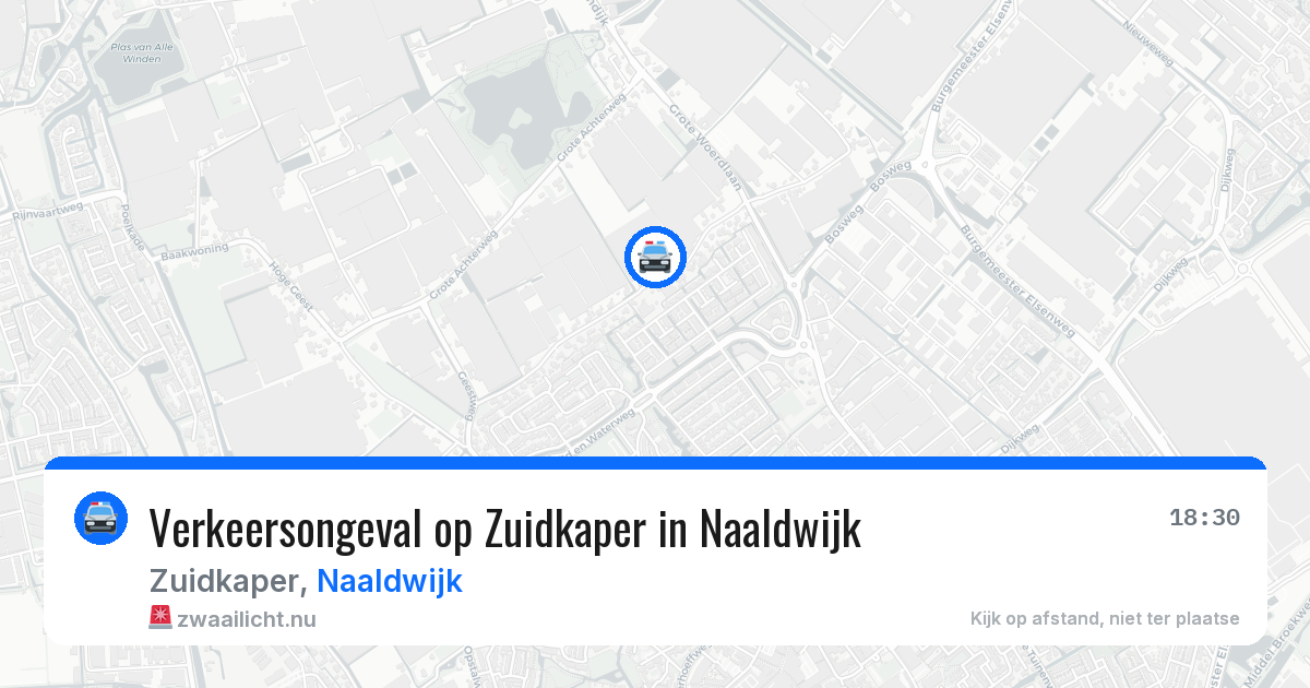 Verkeersongeval op Zuidkaper in Naaldwijk — 3 apr 2026