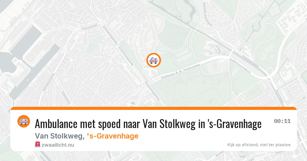 Ambulance met spoed naar Van Stolkweg in 's-Gravenhage — 16 jul 2026