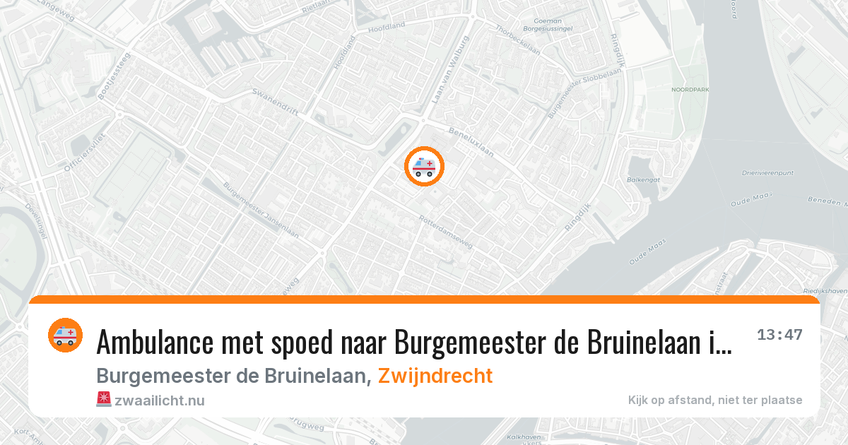 Ambulance met spoed naar Burgemeester de Bruinelaan in Zwijndrecht — 26 jul 2026