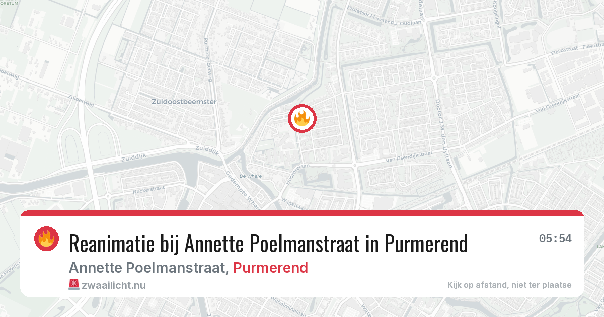 Reanimatie bij Annette Poelmanstraat in Purmerend — 18 mei 2026