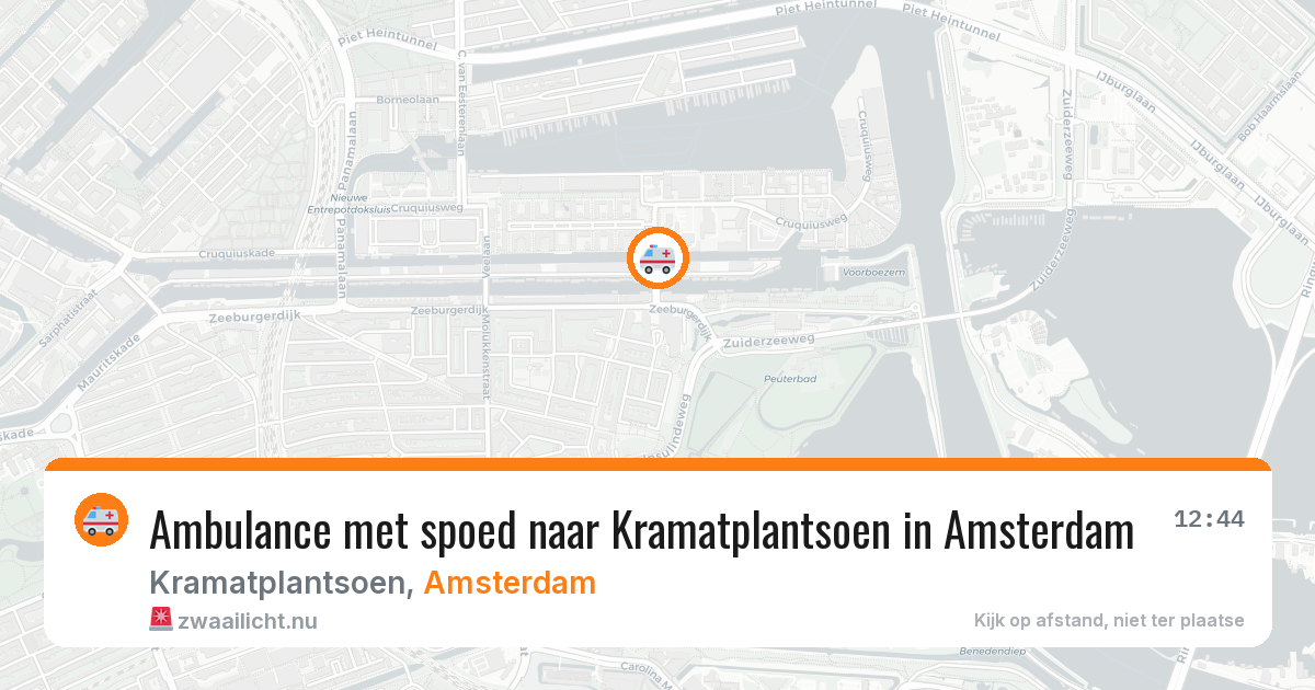 Ambulance met spoed naar Kramatplantsoen in Amsterdam — 19 mrt 2026