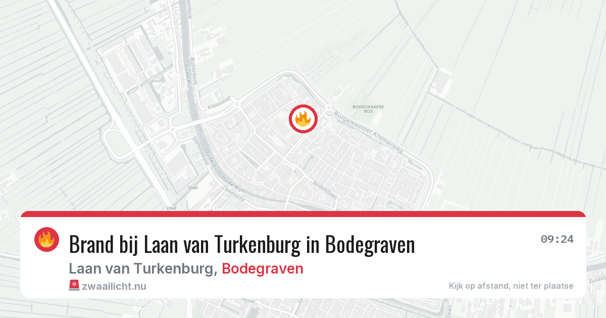 Brand bij Laan van Turkenburg in Bodegraven — 11 mei 2026