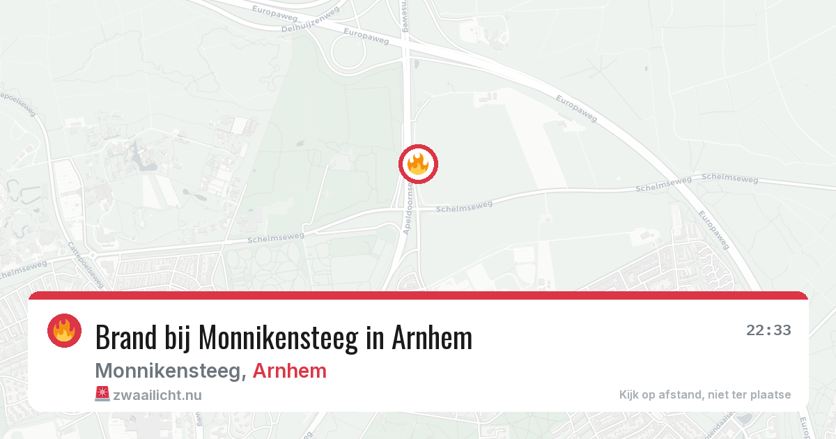 Brand bij Monnikensteeg in Arnhem — 21 jul 2026