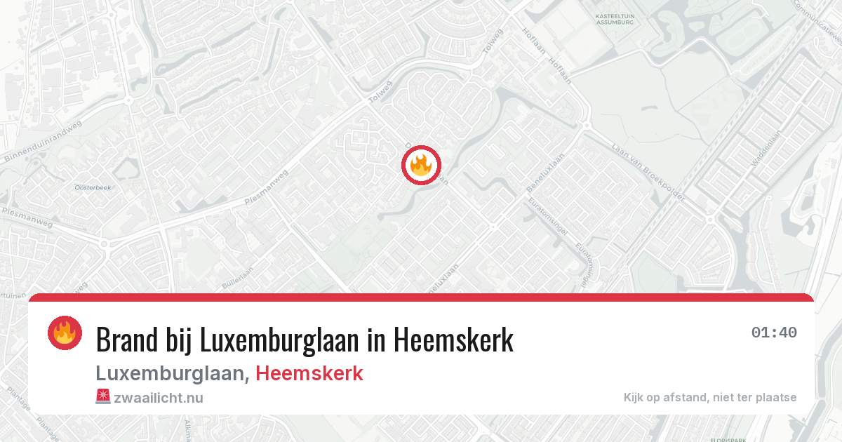 Brand bij Luxemburglaan in Heemskerk — 3 mei 2026