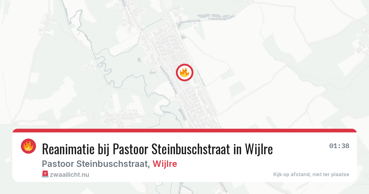 Reanimatie bij Pastoor Steinbuschstraat in Wijlre — 5 mrt 2026