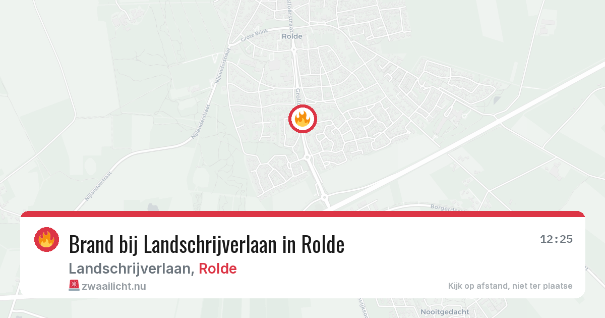 Brand bij Landschrijverlaan in Rolde — 14 jul 2026