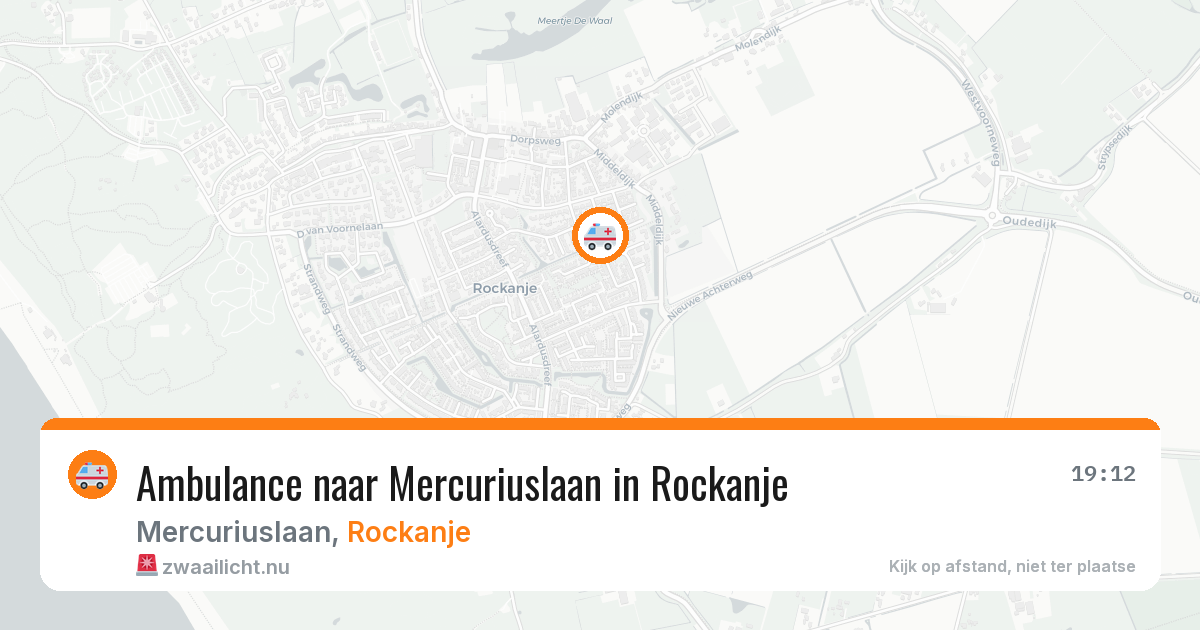 Ambulance naar Mercuriuslaan in Rockanje — 23 jul 2026