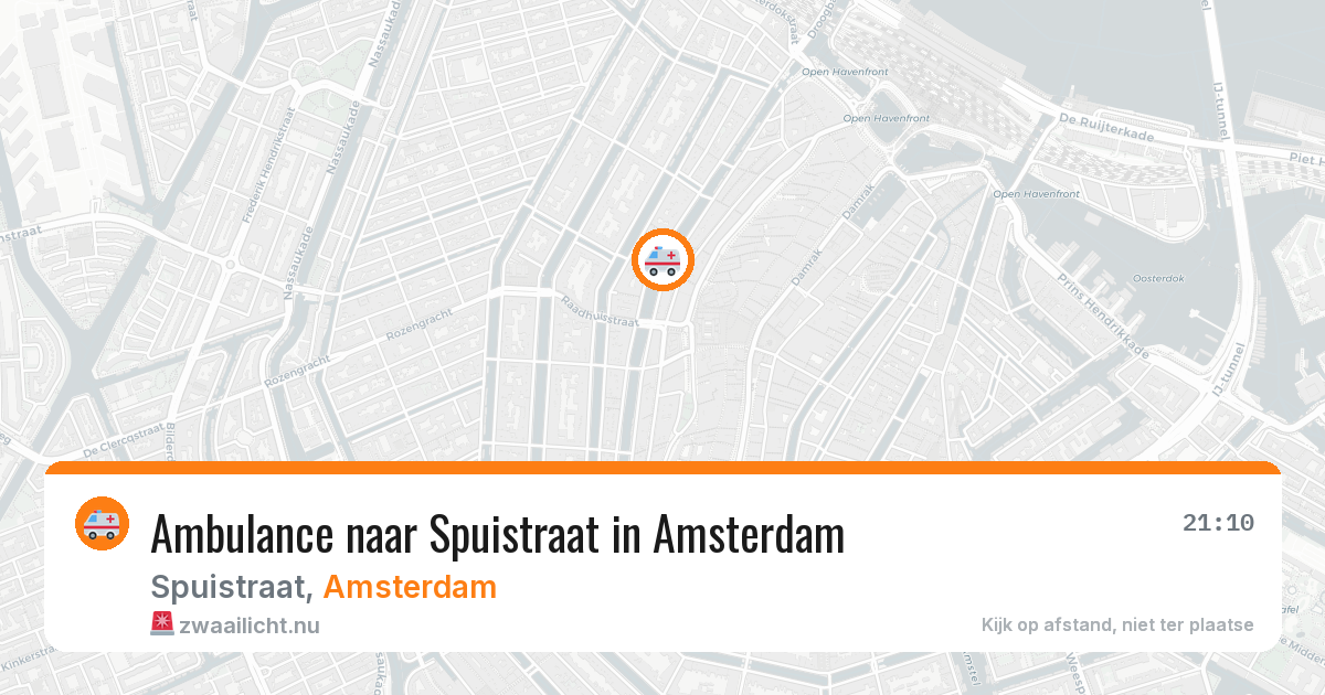 Ambulance naar Spuistraat in Amsterdam — 17 jul 2026