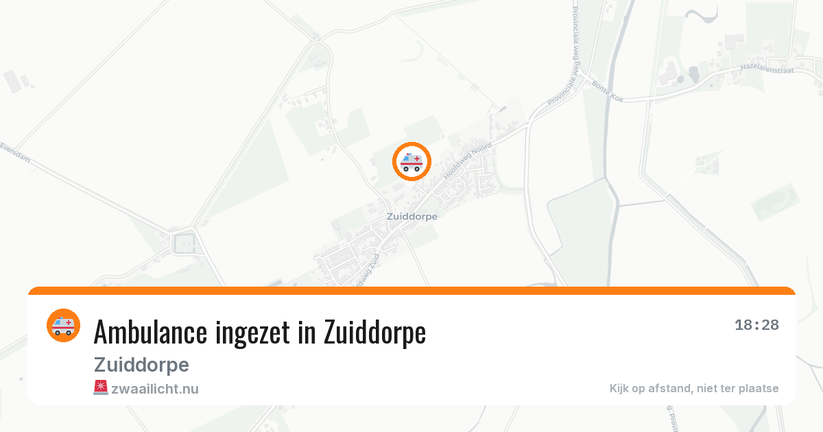 Ambulance ingezet in Zuiddorpe — 19 mei 2026