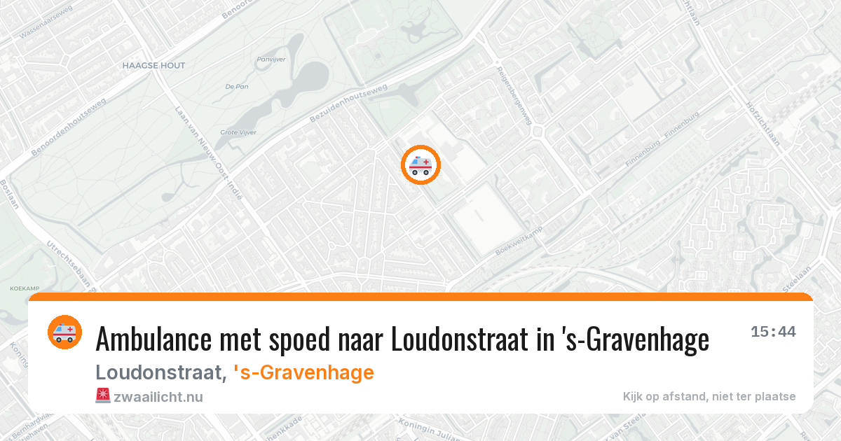 Ambulance met spoed naar Loudonstraat in 's-Gravenhage — 21 mei 2026