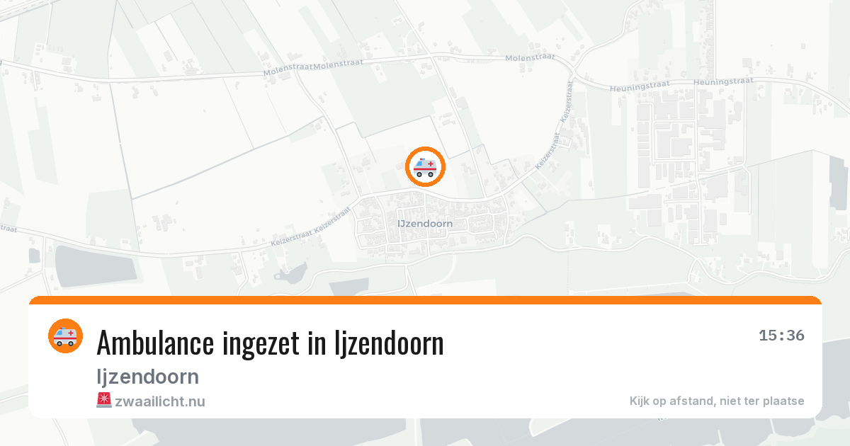 Ambulance ingezet in Ijzendoorn — 30 mrt 2026