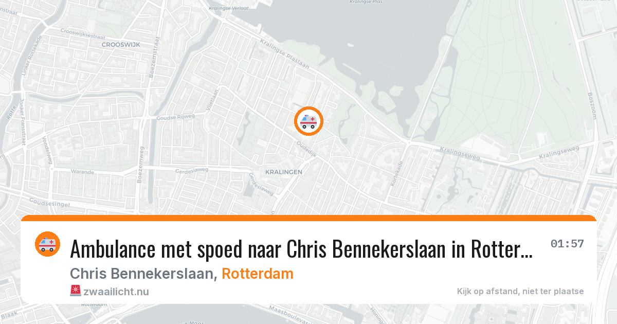 Ambulance met spoed naar Chris Bennekerslaan in Rotterdam — 29 mei 2026