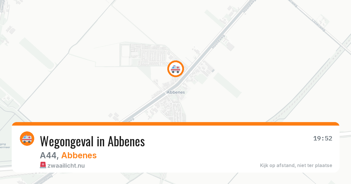 Wegongeval in Abbenes — 7 jul 2026