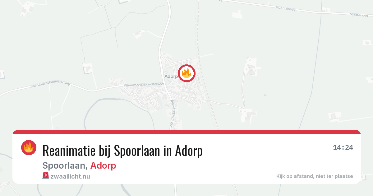 Reanimatie bij Spoorlaan in Adorp — 20 feb 2026