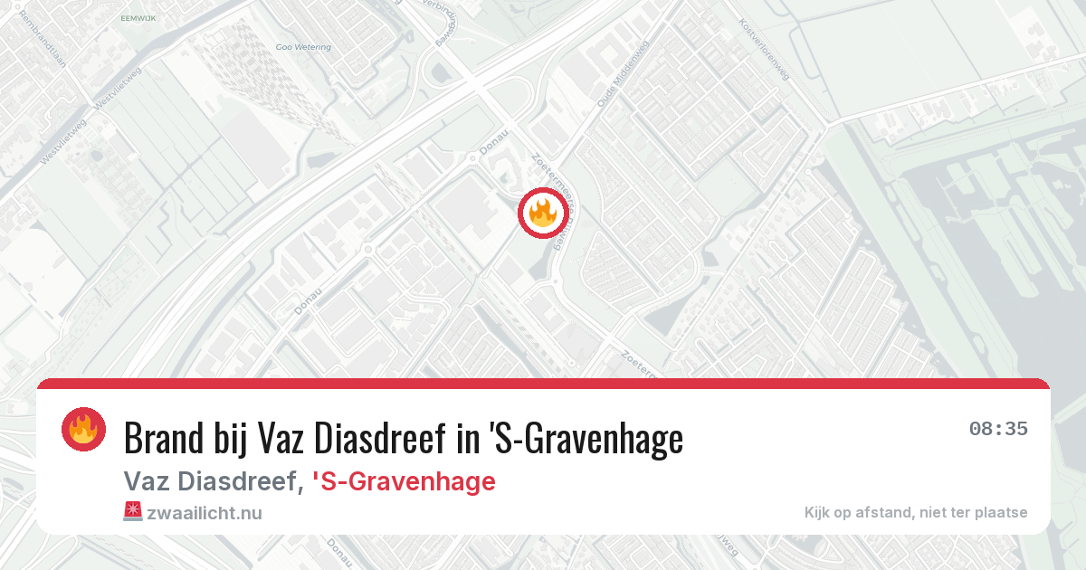 Brand bij Vaz Diasdreef in 'S-Gravenhage — 26 mrt 2026