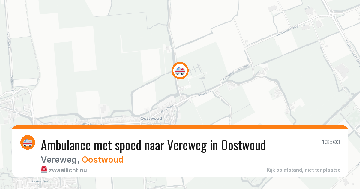 Ambulance met spoed naar Vereweg in Oostwoud — 5 jun 2026