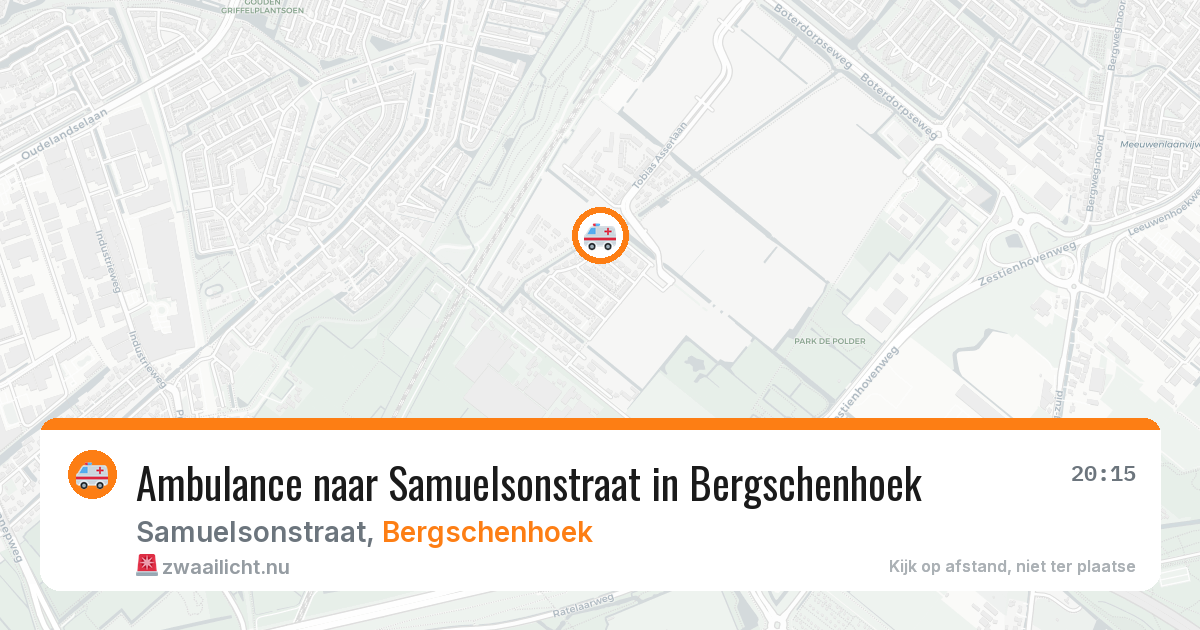 Ambulance naar Samuelsonstraat in Bergschenhoek — 18 jul 2026