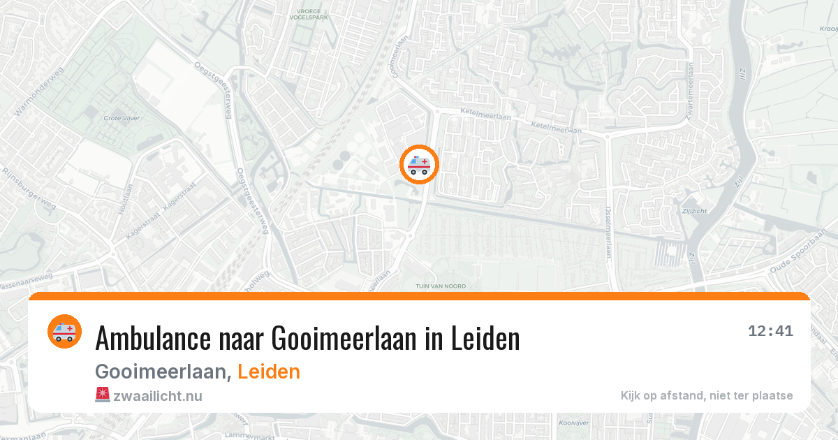 Ambulance naar Gooimeerlaan in Leiden — 26 jul 2026