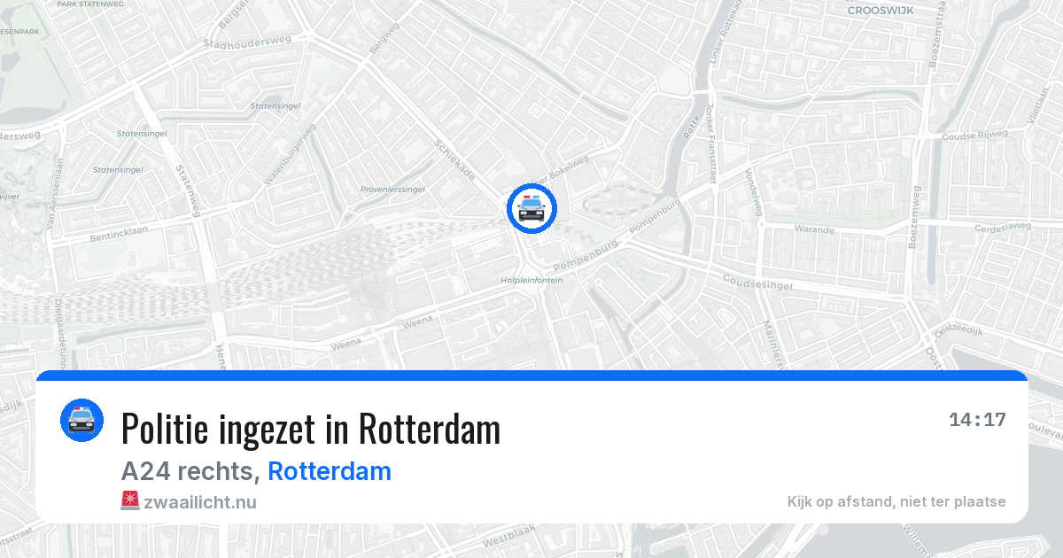 Politie ingezet in Rotterdam — 21 jul 2026 | 🚨 Zwaailicht.nu